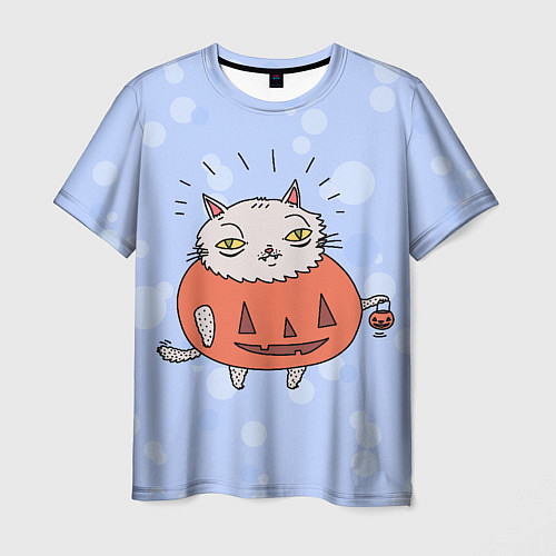 Мужская футболка Гадостный котик / 3D-принт – фото 1