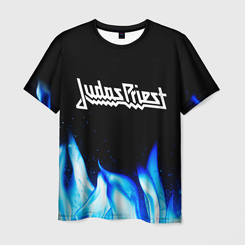 Мужская футболка Judas Priest blue fire / 3D-принт – фото 1