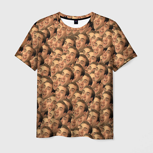 Мужская футболка Николас Кейдж мем / 3D-принт – фото 1
