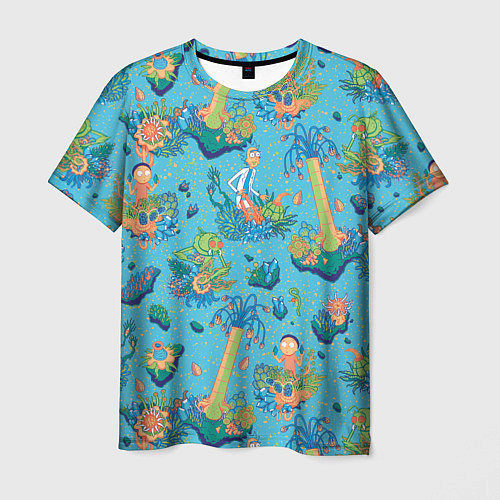 Мужская футболка Pattern toxic Rick and Morty / 3D-принт – фото 1