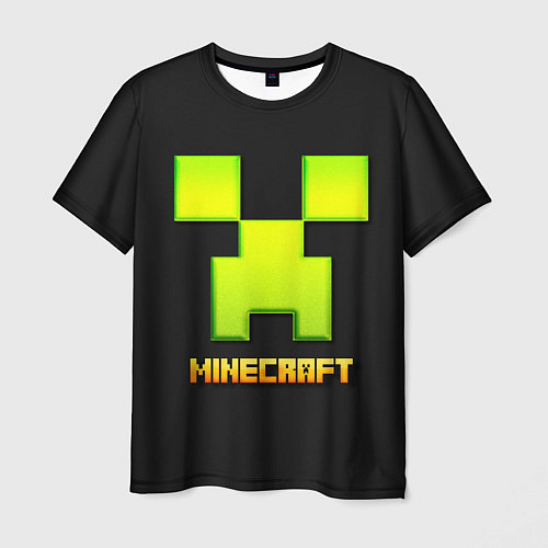 Мужская футболка Minecraft: neon logo / 3D-принт – фото 1