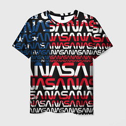 Мужская футболка Nasa usa флаг