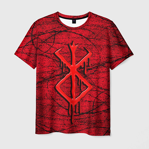 Мужская футболка Berserk red smudges / 3D-принт – фото 1
