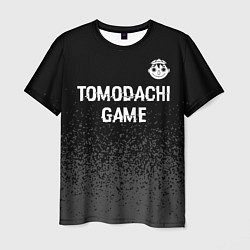 Футболка мужская Tomodachi Game glitch на темном фоне: символ сверх, цвет: 3D-принт