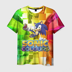 Футболка мужская Sonic Colours - Hedgehog - Video game, цвет: 3D-принт