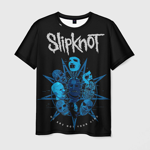 Мужская футболка Slipknot - pentagram / 3D-принт – фото 1
