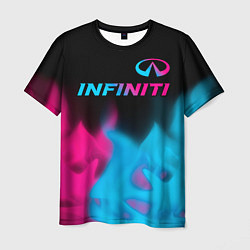 Футболка мужская Infiniti - neon gradient: символ сверху, цвет: 3D-принт