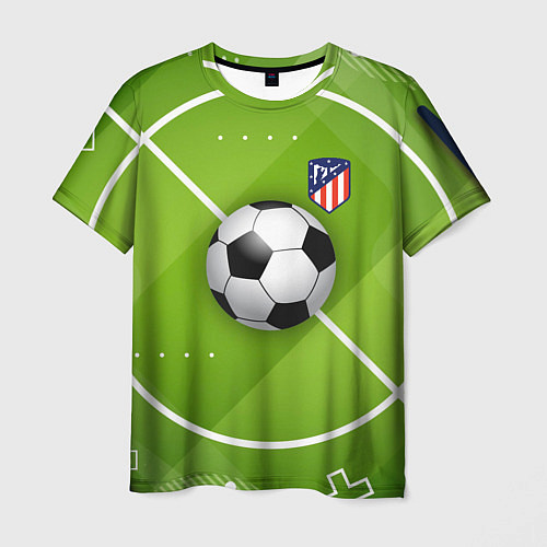 Мужская футболка Atletico madrid Мяч / 3D-принт – фото 1