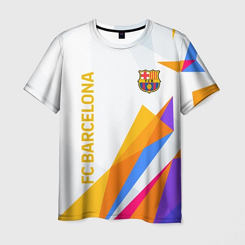 Мужская футболка Barcelona абстракция цветные геометрии / 3D-принт – фото 1