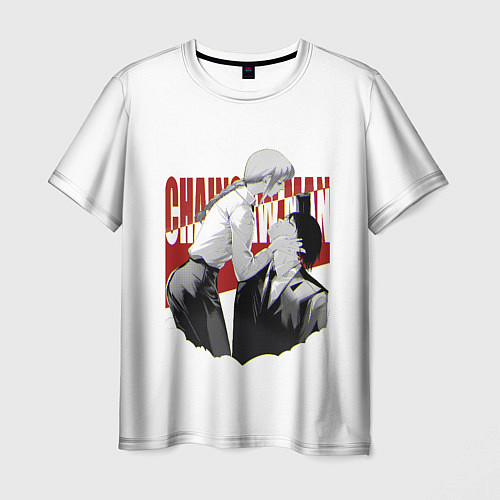 Мужская футболка Человек-бензопила Макима и Дэндзи / 3D-принт – фото 1
