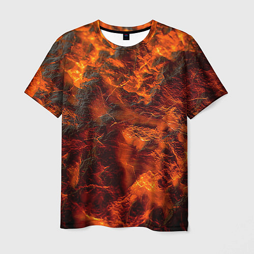 Мужская футболка Огенная лава / 3D-принт – фото 1