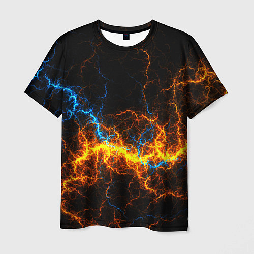 Мужская футболка Электрический рисунок / 3D-принт – фото 1