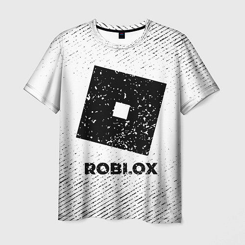 Мужская футболка Roblox с потертостями на светлом фоне / 3D-принт – фото 1