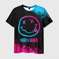 Футболка мужская Nirvana - neon gradient, цвет: 3D-принт