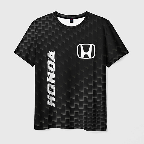 Мужская футболка Honda карбоновый фон / 3D-принт – фото 1