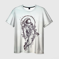 Футболка мужская Космонавт в скафандре, цвет: 3D-принт