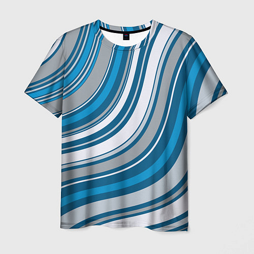 Мужская футболка Волнистые полосы - текстура / 3D-принт – фото 1