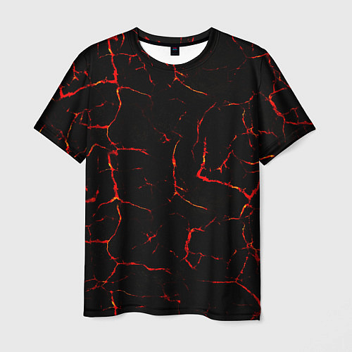 Мужская футболка Текстура лавы / 3D-принт – фото 1
