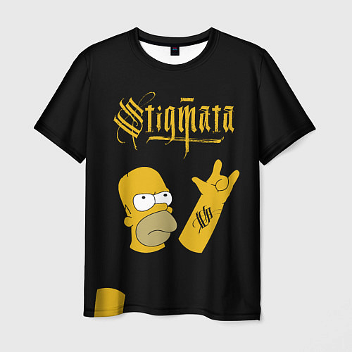 Мужская футболка Stigmata Сипмсоны Гомер / 3D-принт – фото 1