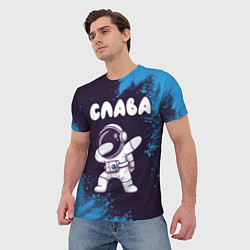 Футболка мужская Слава космонавт даб, цвет: 3D-принт — фото 2