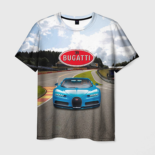 Мужская футболка Bugatti - motorsport - гоночная трасса / 3D-принт – фото 1