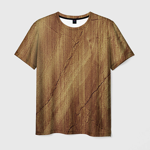 Мужская футболка Деревянная текстура / 3D-принт – фото 1