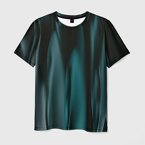 Мужская футболка Абстрактные волны в темноте / 3D-принт – фото 1