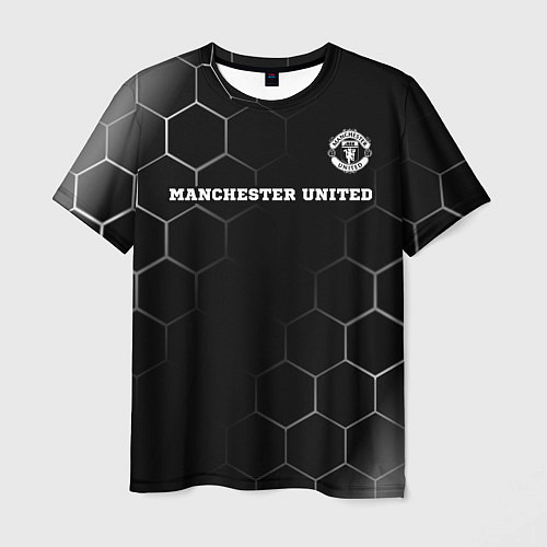 Мужская футболка Manchester United sport на темном фоне: символ све / 3D-принт – фото 1