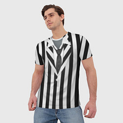 Футболка мужская Битлджус пиджак, цвет: 3D-принт — фото 2
