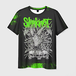 Футболка мужская Slipknot green logo, цвет: 3D-принт