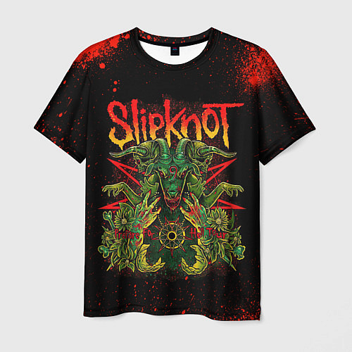 Мужская футболка Slipknot satan / 3D-принт – фото 1