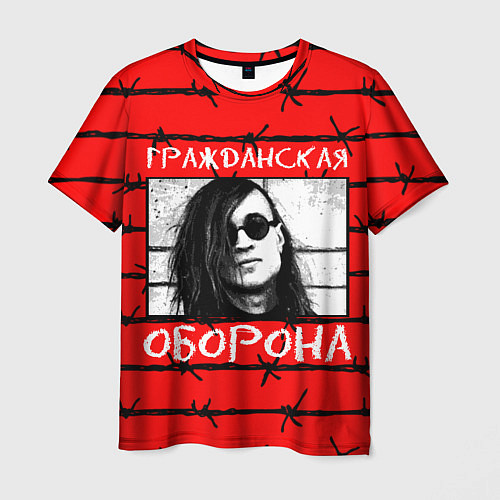 Мужская футболка Егор Летов - Гражданская Оборона / 3D-принт – фото 1