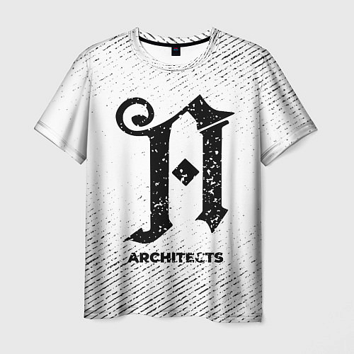 Мужская футболка Architects с потертостями на светлом фоне / 3D-принт – фото 1