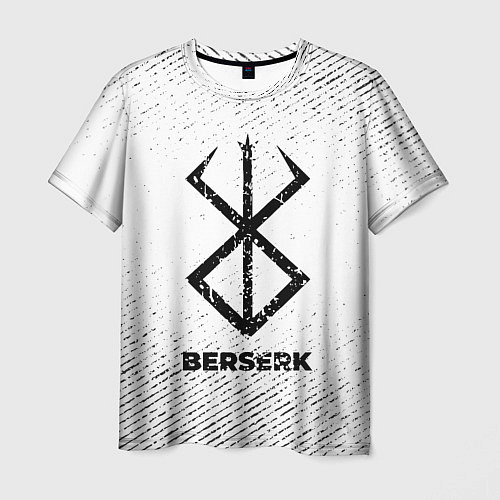 Мужская футболка Berserk с потертостями на светлом фоне / 3D-принт – фото 1