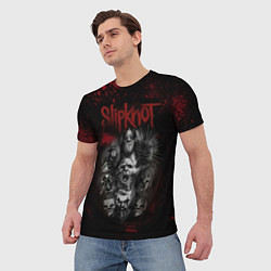 Футболка мужская Slipknot dark red, цвет: 3D-принт — фото 2