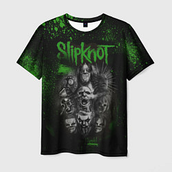 Футболка мужская Slipknot green, цвет: 3D-принт