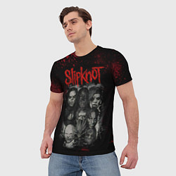 Футболка мужская Slipknot dark, цвет: 3D-принт — фото 2