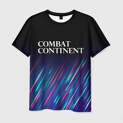 Мужская футболка Combat Continent stream / 3D-принт – фото 1
