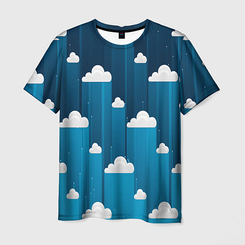 Мужская футболка Night clouds / 3D-принт – фото 1