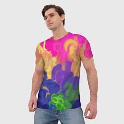 Футболка мужская Разноцветный дым, цвет: 3D-принт — фото 2