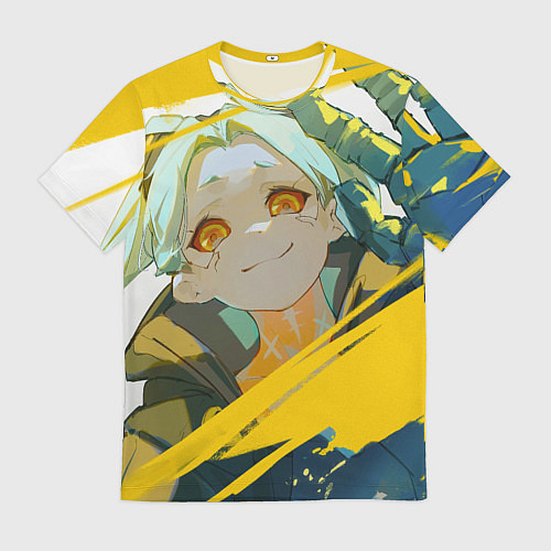 Мужская футболка Киберпанк: Бегущие по краю Ребекка / 3D-принт – фото 1