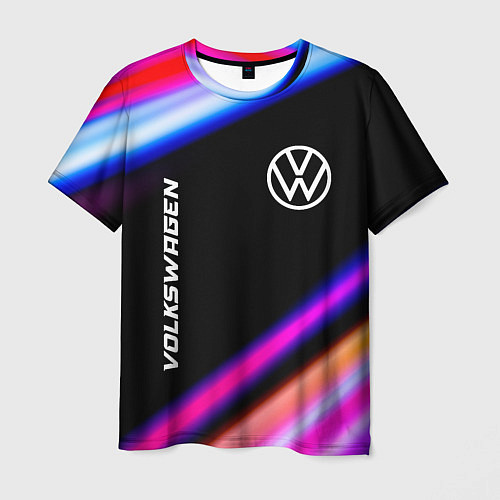 Мужская футболка Volkswagen speed lights / 3D-принт – фото 1