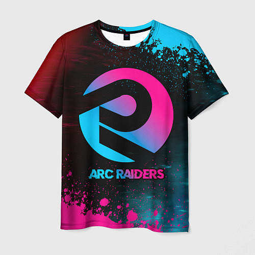 Мужская футболка ARC Raiders - neon gradient / 3D-принт – фото 1