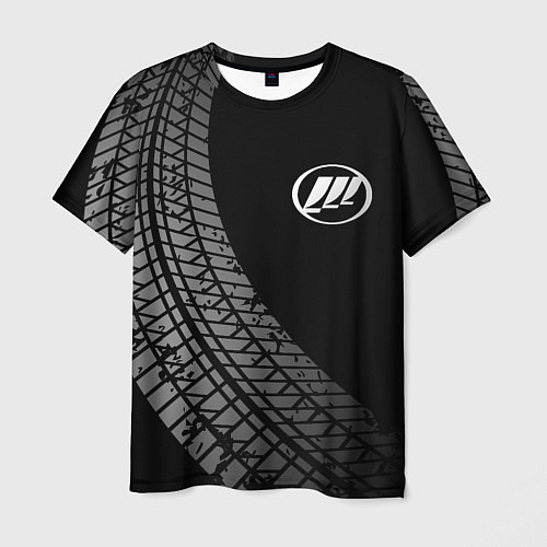 Мужская футболка Lifan tire tracks / 3D-принт – фото 1