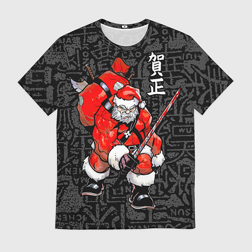 Мужская футболка Santa Claus Samurai / 3D-принт – фото 1
