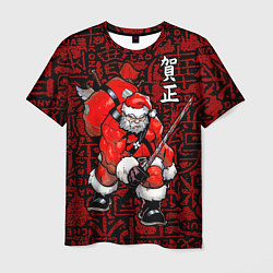 Футболка мужская Santa Claus Samurai, цвет: 3D-принт
