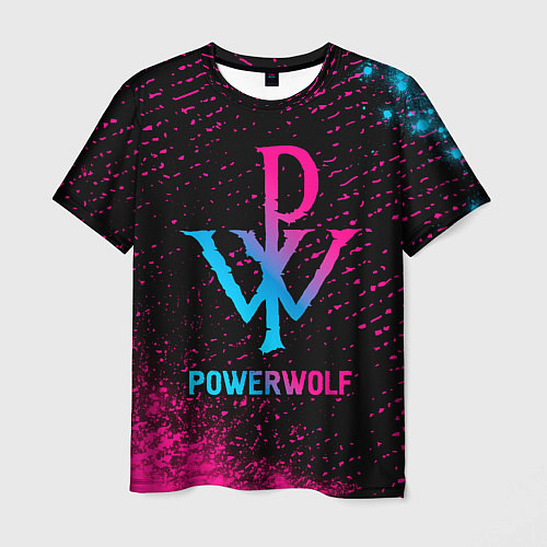Мужская футболка Powerwolf - neon gradient / 3D-принт – фото 1