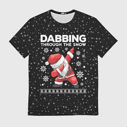 Футболка мужская Santa dabbing, through the snow, цвет: 3D-принт