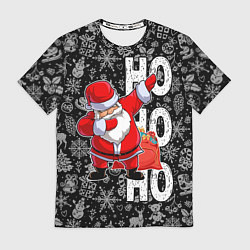 Футболка мужская Santa Claus, dabbing, through the snow, цвет: 3D-принт