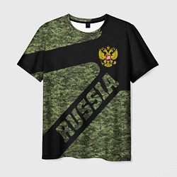 Футболка мужская Камуфляж - RUSSIA, цвет: 3D-принт
